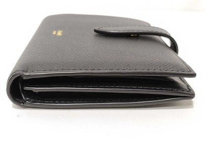 CELINE Leather Bifold Wallet Black Wallet