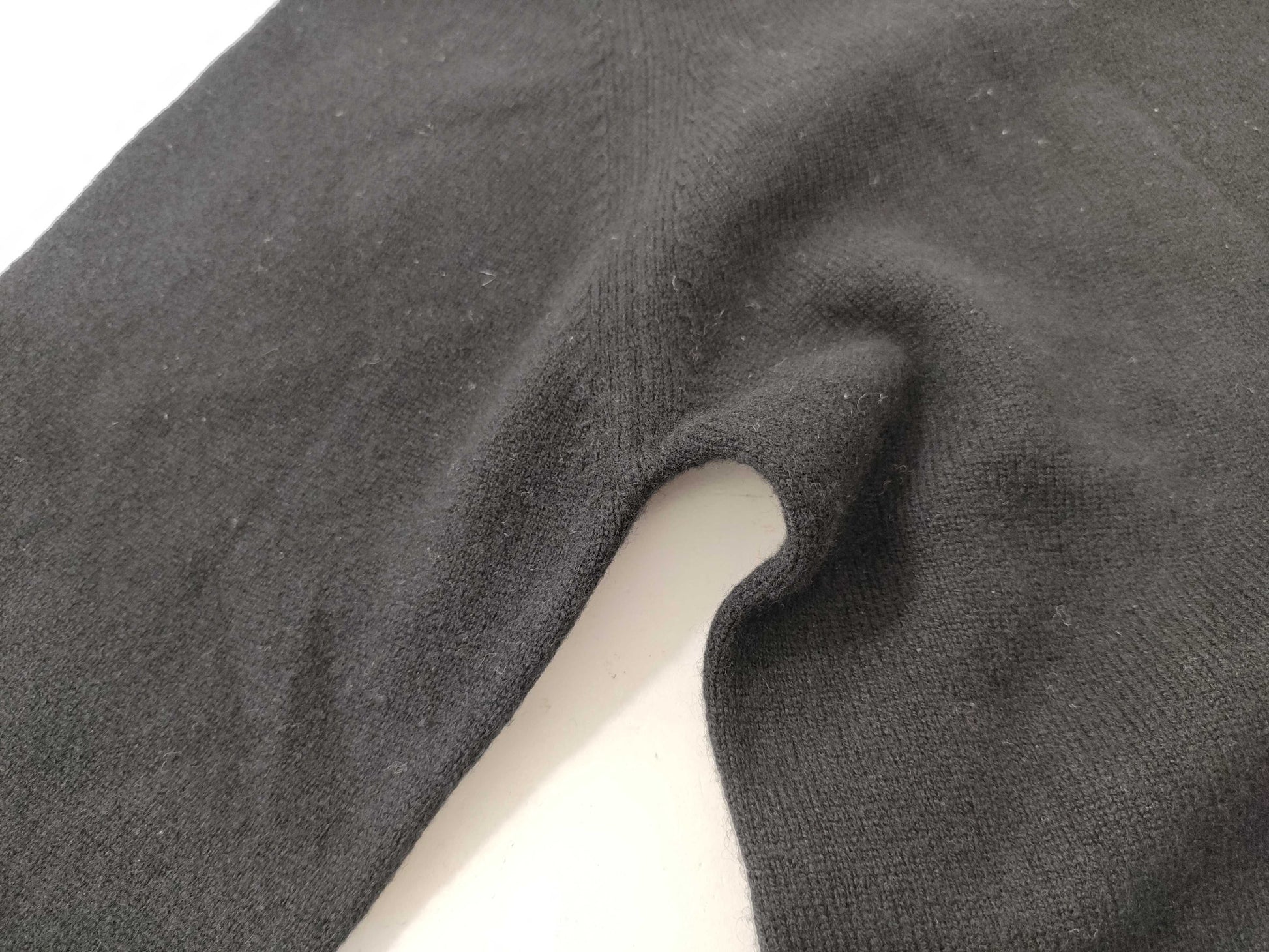 HERMES Knit Cadena Zip Black Top