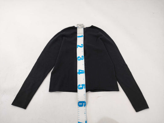 HERMES Knit Cadena Zip Black Top