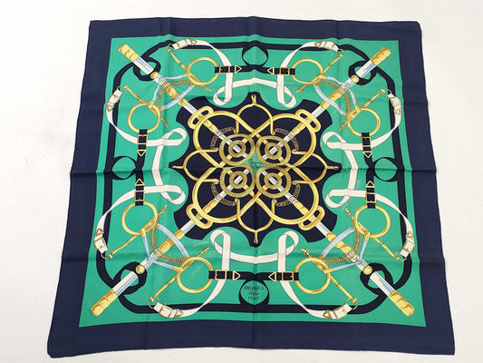 HERMES Carre Green Scarf