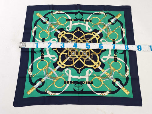 HERMES Carre Green Scarf