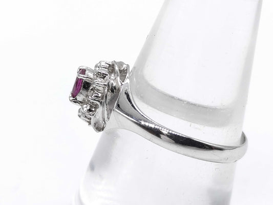 R0.27ct D0.02ct Pt900 2.8g Ring 