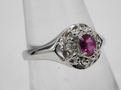R0.27ct D0.02ct Pt900 2.8g Ring 