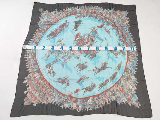 HERMES Cashmere Silk 140 Scarf