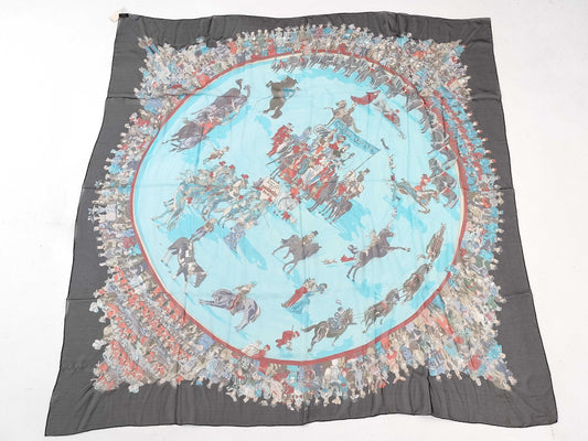 HERMES Cashmere Silk 140 Scarf