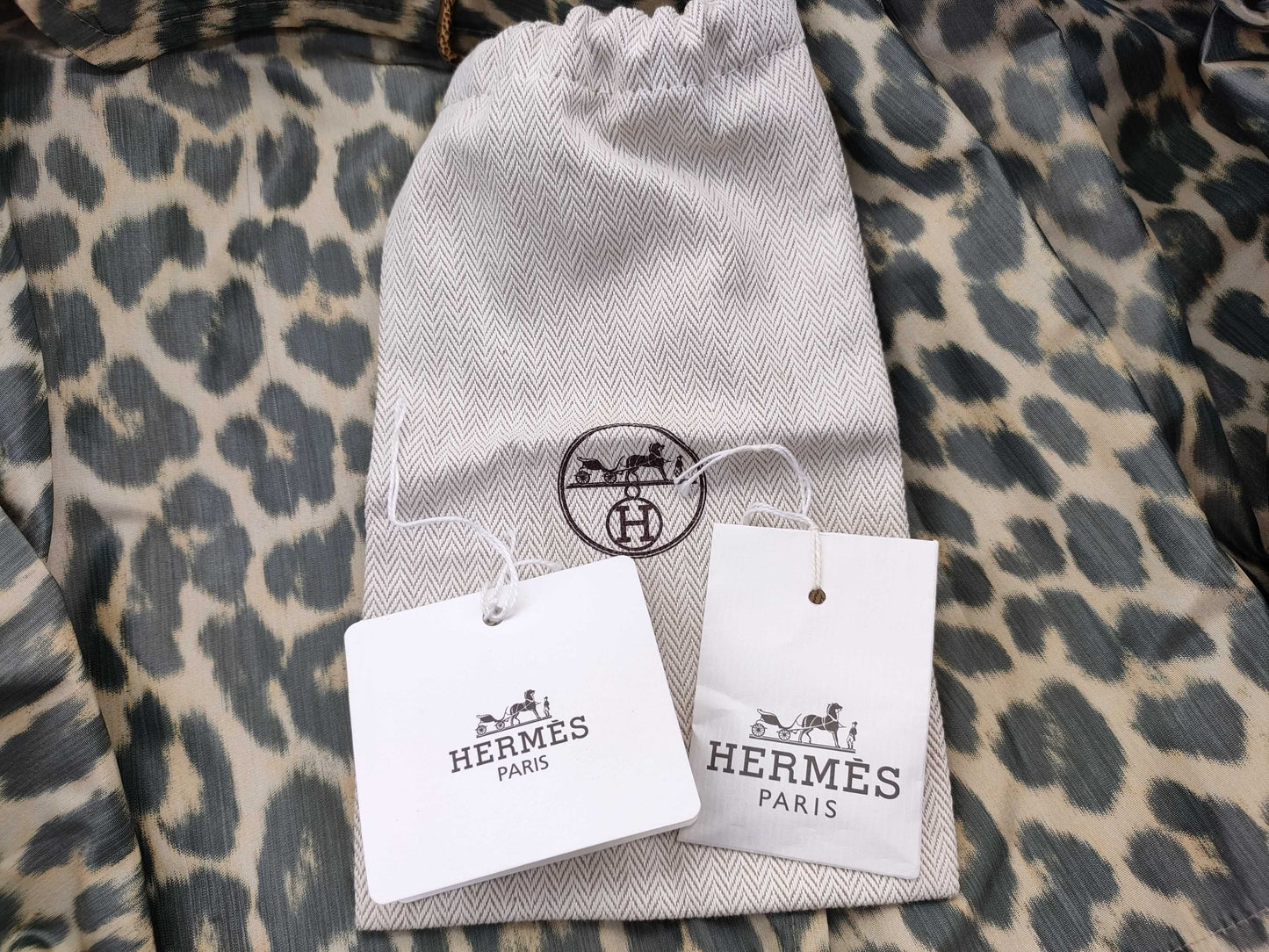 HERMES Leopard Print Reversible Coat Coat