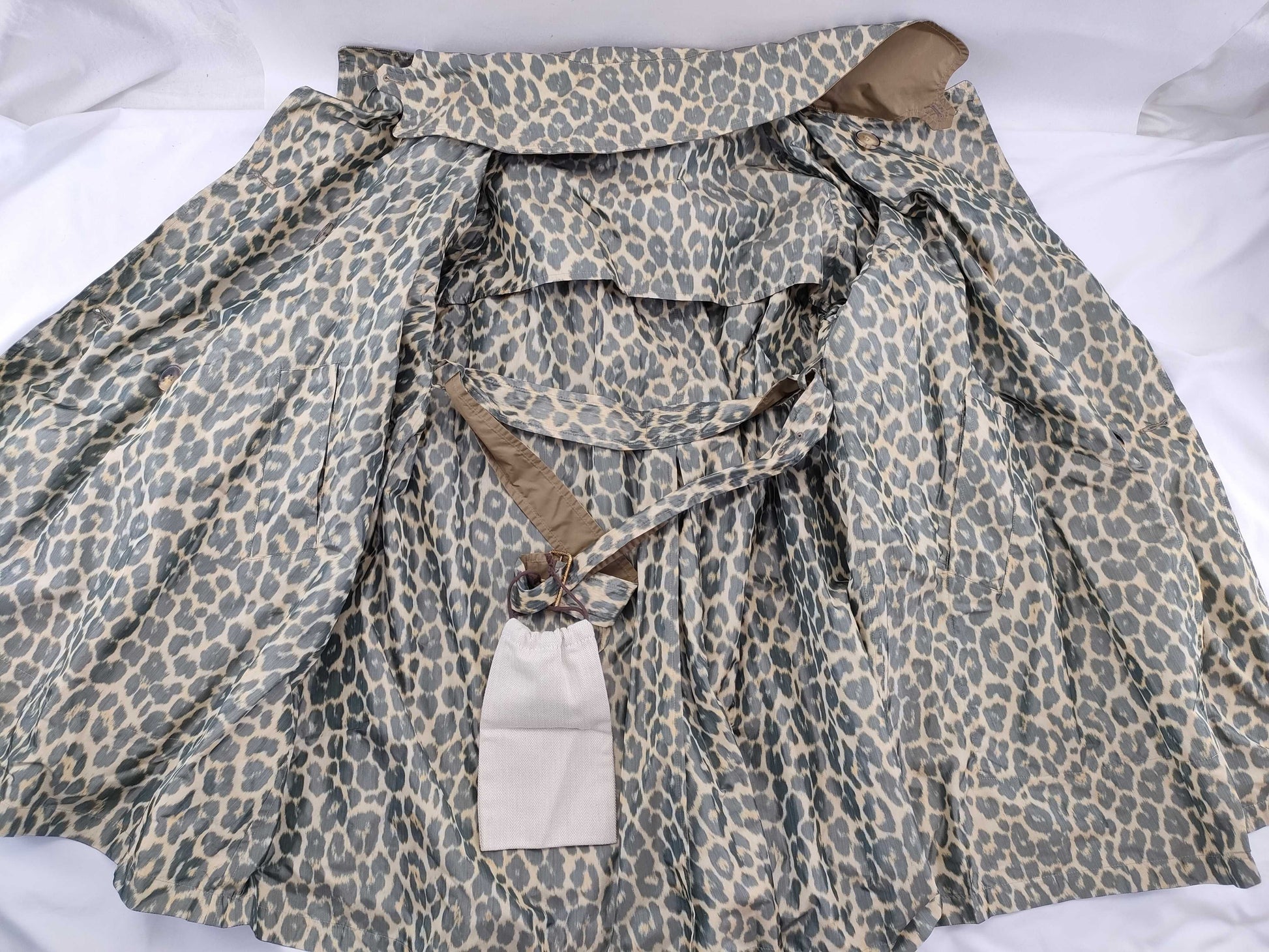 HERMES Leopard Print Reversible Coat Coat