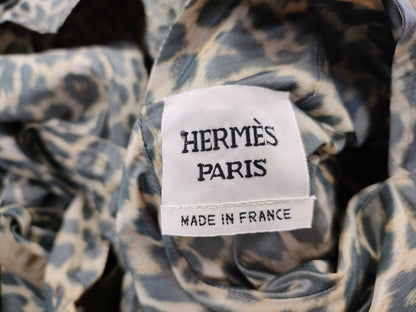 HERMES Leopard Print Reversible Coat Coat