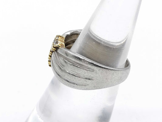 D0.35ct Pt900/K18 7.4g Ring 
