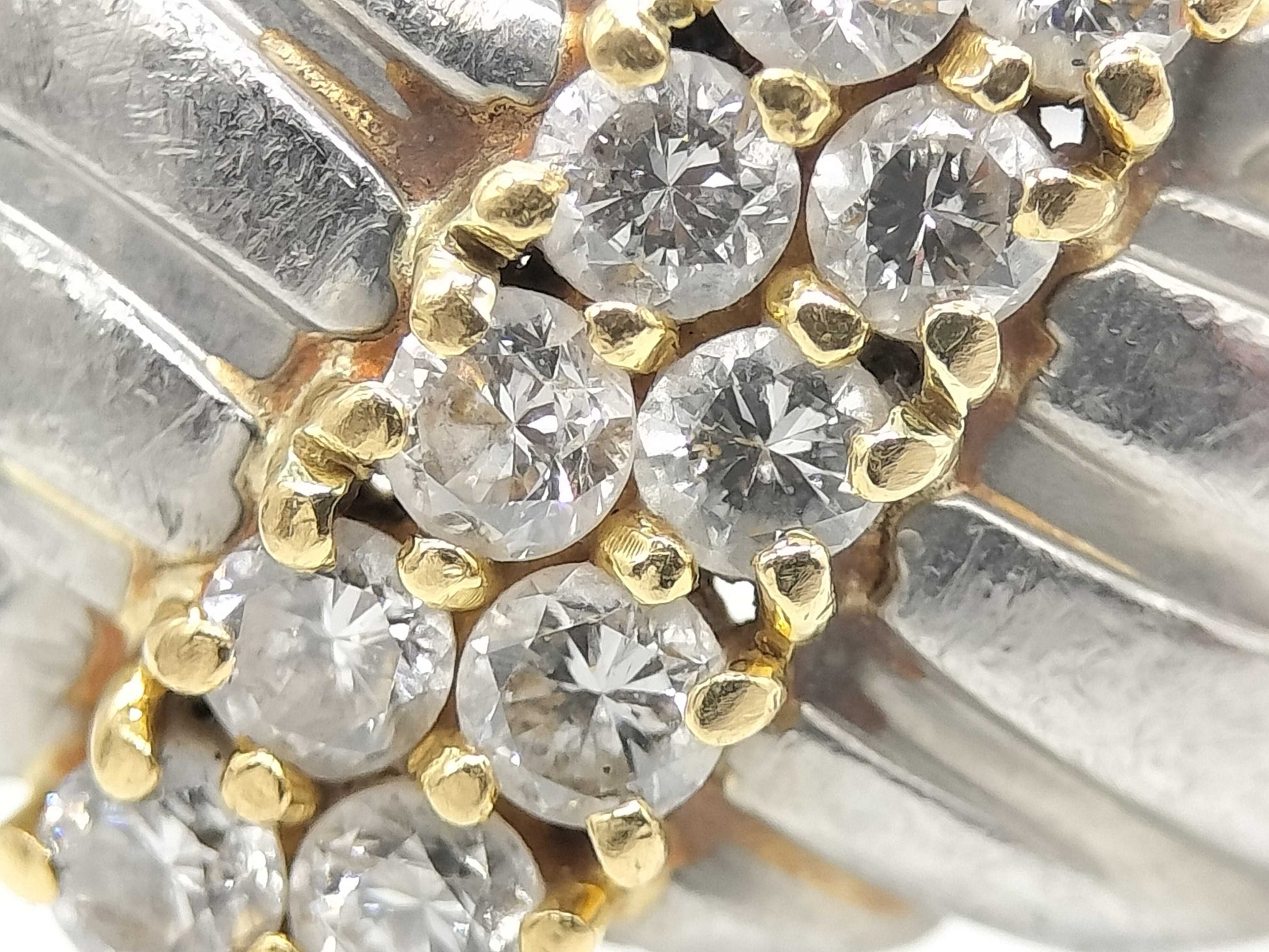 D0.35ct Pt900/K18 7.4g Ring 