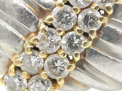 D0.35ct Pt900/K18 7.4g Ring 