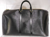 LOUIS VUITTON Epi Keepall Noir Boston Bag with Padlock