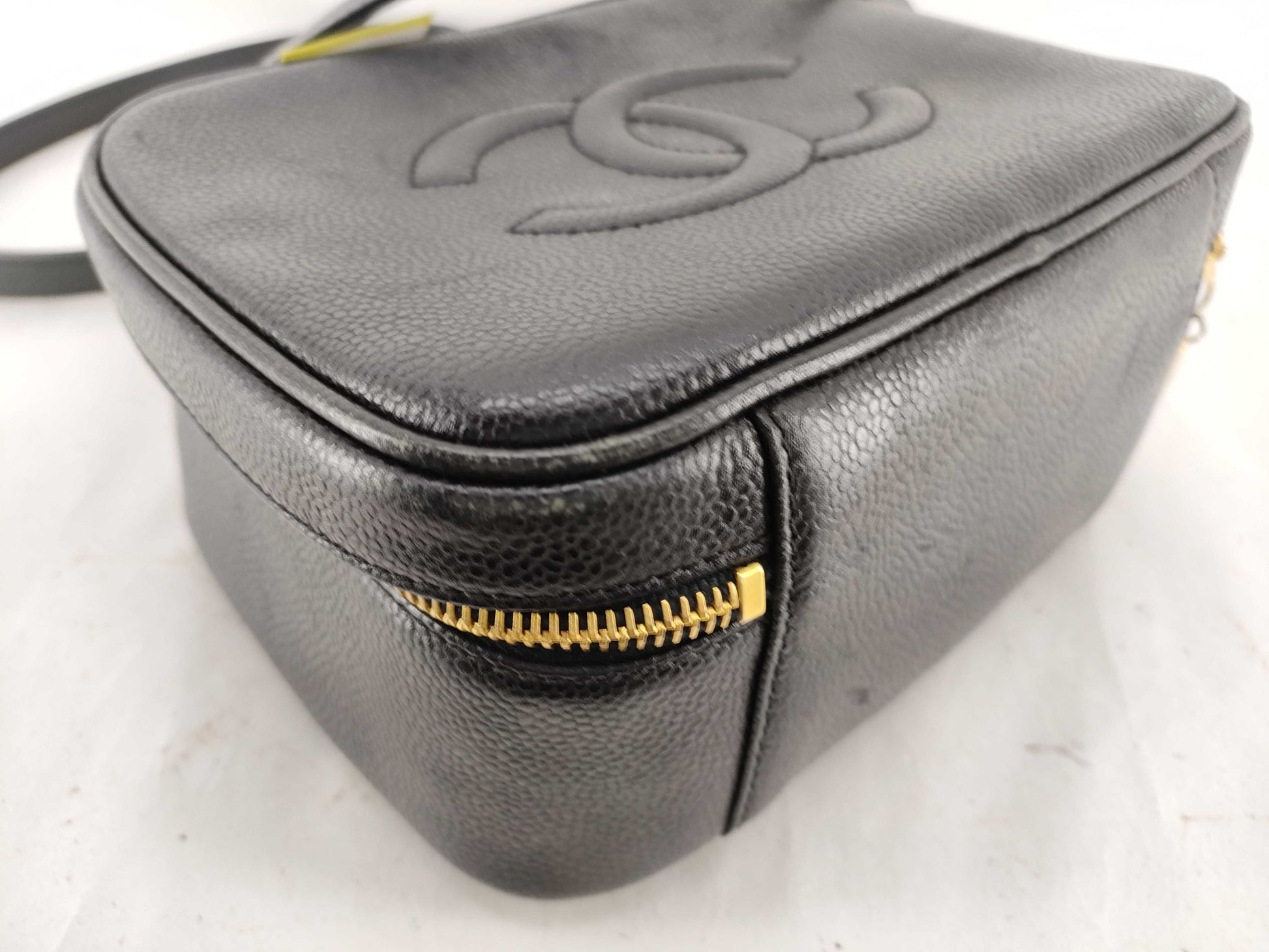 CHANEL Caviar Skin Vanity Bag 2-Way G Card with Seal