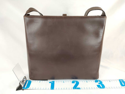 Salvatore Ferragamo Gancini Leather Handbag Brown AB-21 8795 Shoulder Bag