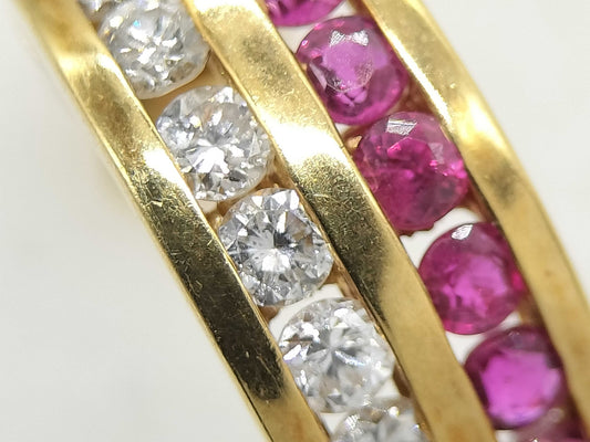 Ruby and Diamond 18K 3.0g Earrings 