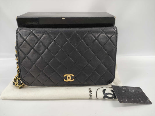 CHANEL Lambskin Top Handle Shoulder Bag
