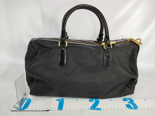 PRADA Nylon Mini Boston Handbag