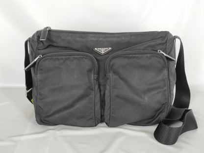 PRADA Nylon Shoulder Bag in Black