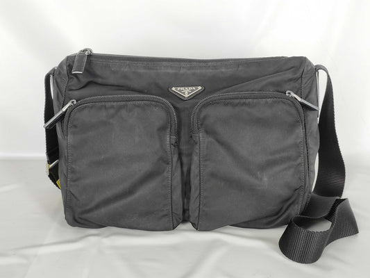 PRADA Nylon Shoulder Bag in Black