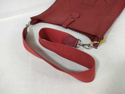HERMES Evelyn Evelyn 1/G Stamp/Red Shoulder Bag