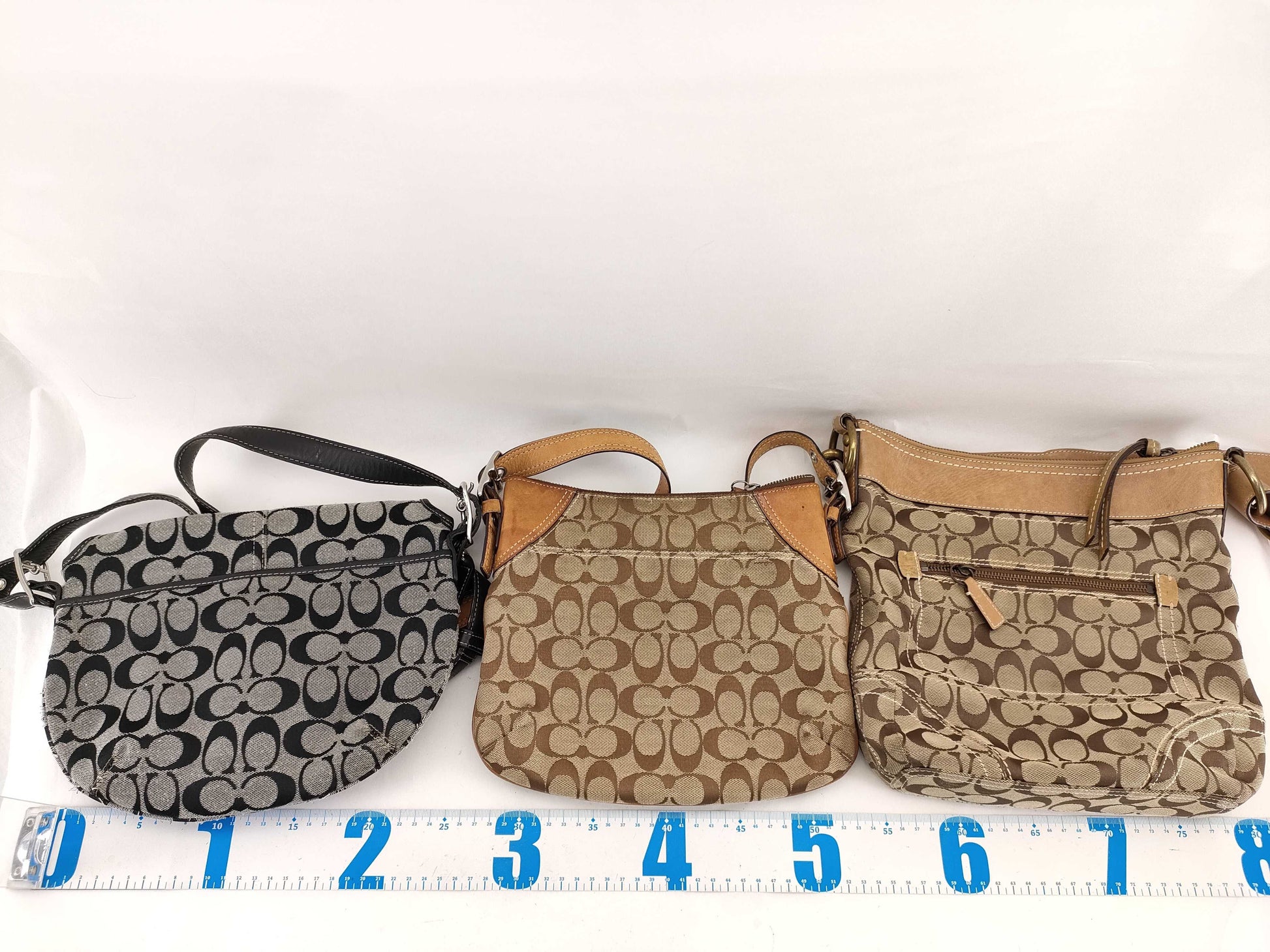 COACH Signature Shoulder/Tote Bag Set of 5