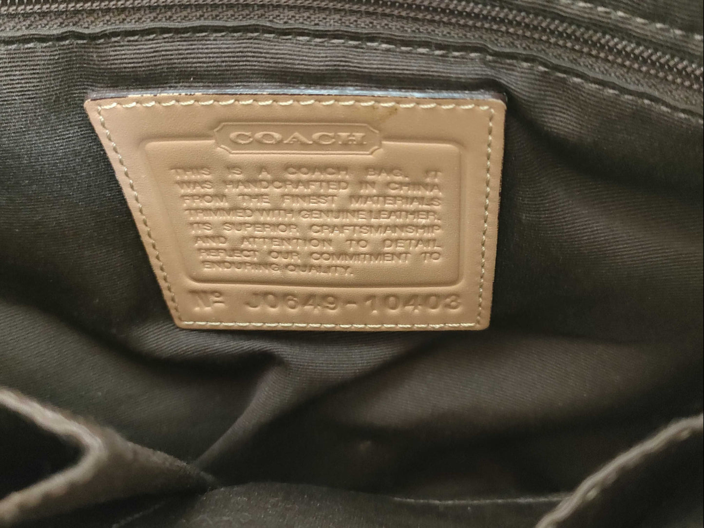 COACH Signature Shoulder/Tote Bag Set of 5