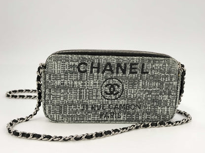 CHANEL Deauville Chain Wallet Shoulder Bag