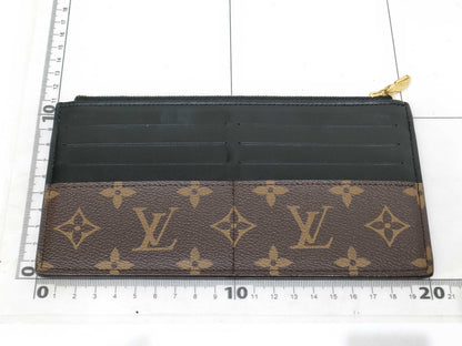 LOUIS VUITTON Monogram Macassar Slim Purse M80348 Card Case, Pass Case, Business Card Case