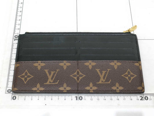 LOUIS VUITTON Monogram Macassar Slim Purse M80348 Card Case, Pass Case, Business Card Case