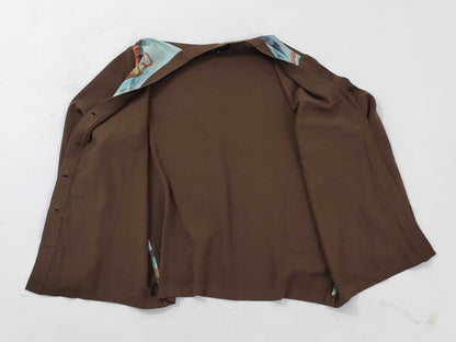 GUCCI Knit Cardigan x Silk with Stain