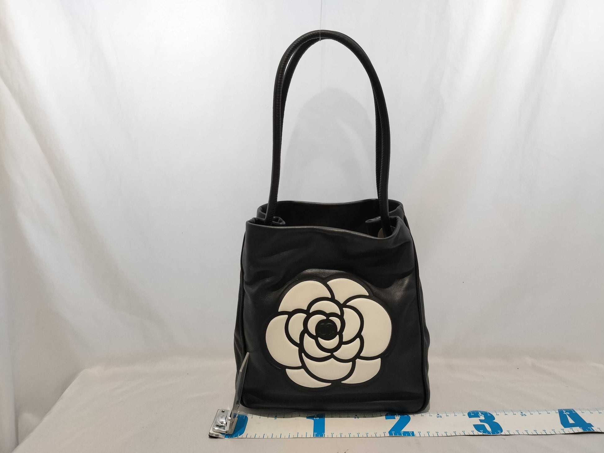 CHANEL Lambskin Camellia Tote Bag Shoulder Bag