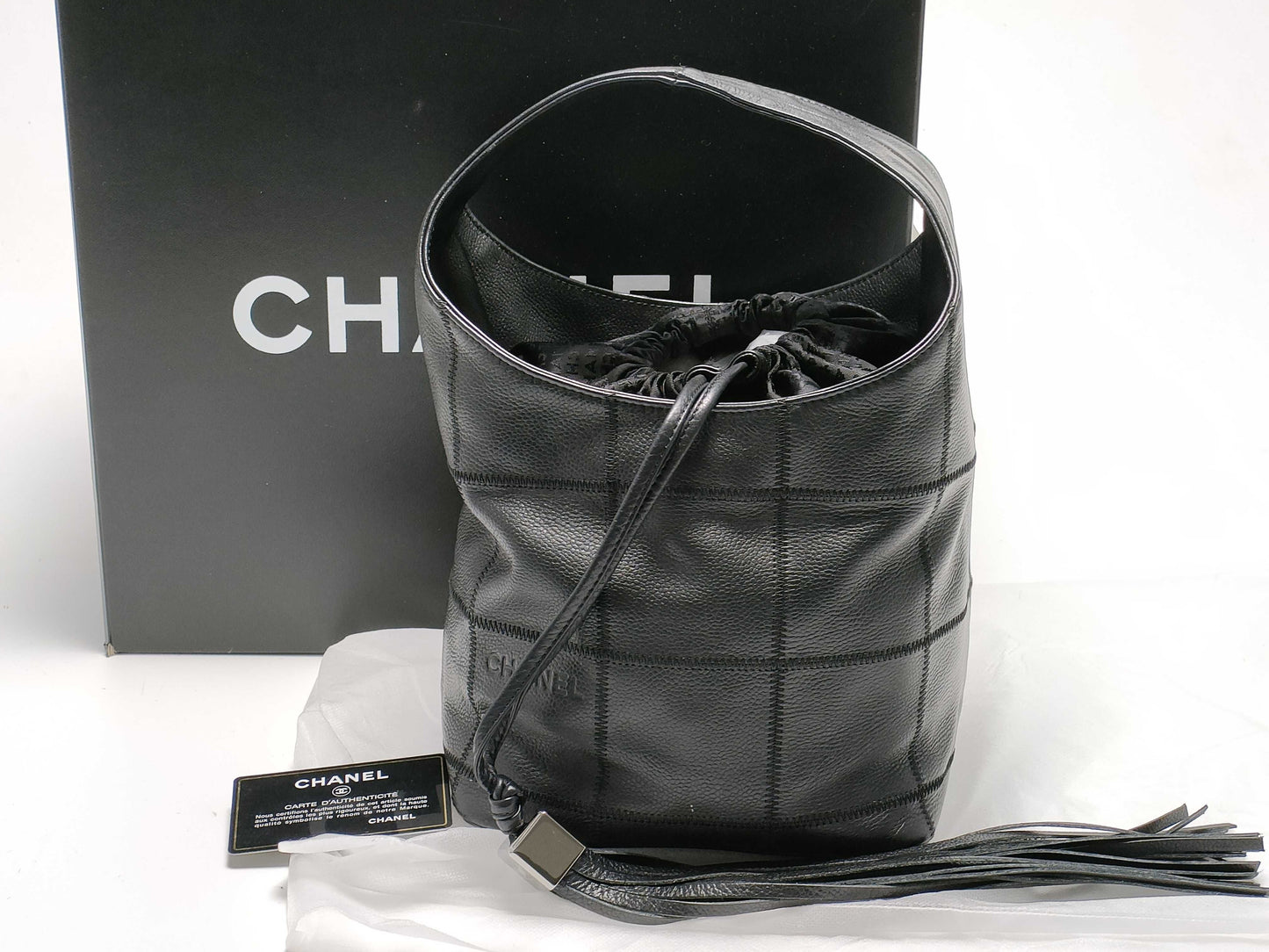 CHANEL Chocolate Bar Fringe Handbag