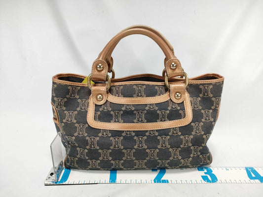 CELINE Macadam Canvas Handbag