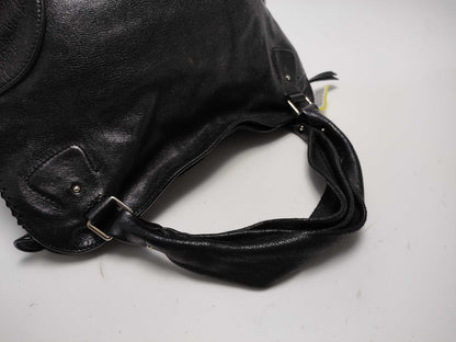 CELINE Leather Tote Shoulder Bag with Crown Charm