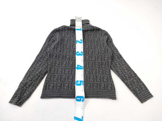 FENDI Zucca Pattern Zucca Pattern/High Neck/Knit Top Tops