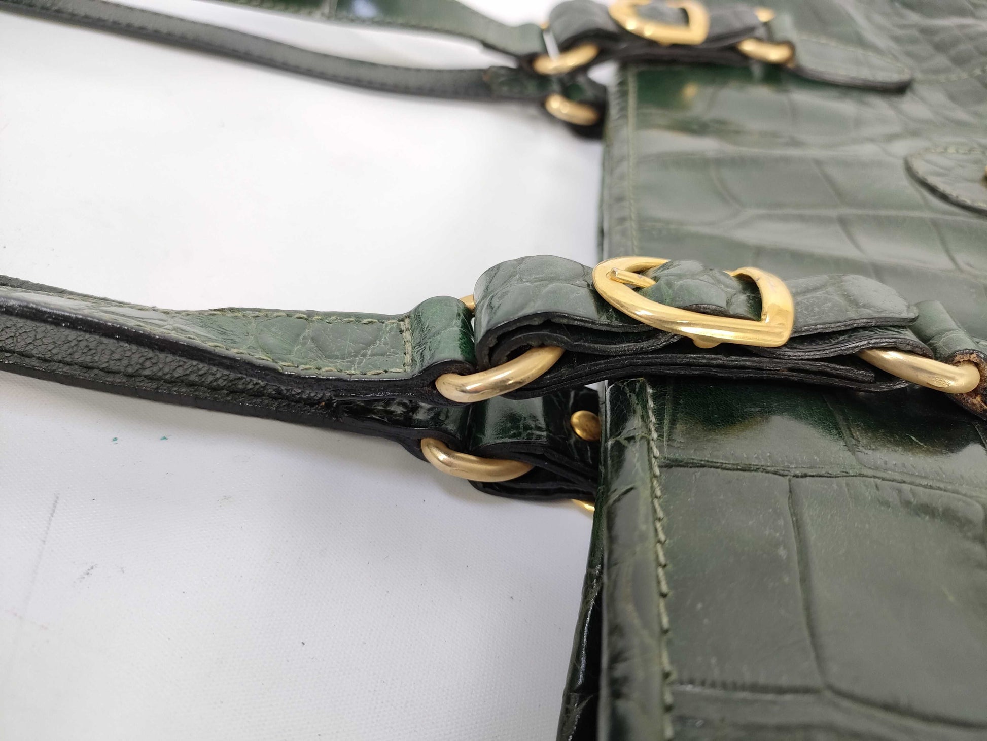 BALLY Crocodile Embossed Tote Bag Tote Bag