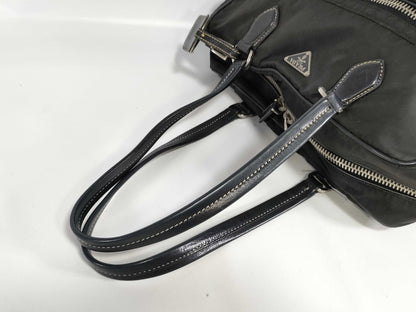 PRADA Nylon and Leather One-Shoulder Handbag