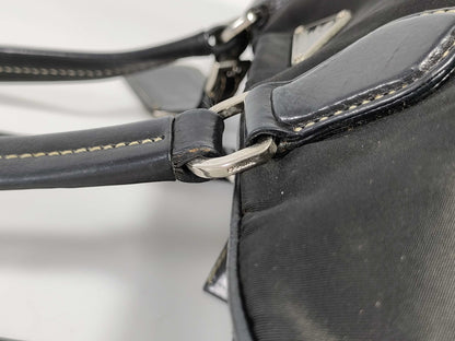 PRADA Nylon and Leather One-Shoulder Handbag