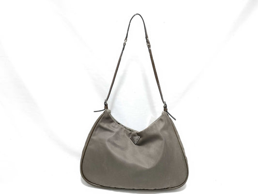 PRADA Nylon Khaki Nylon Shoulder Bag