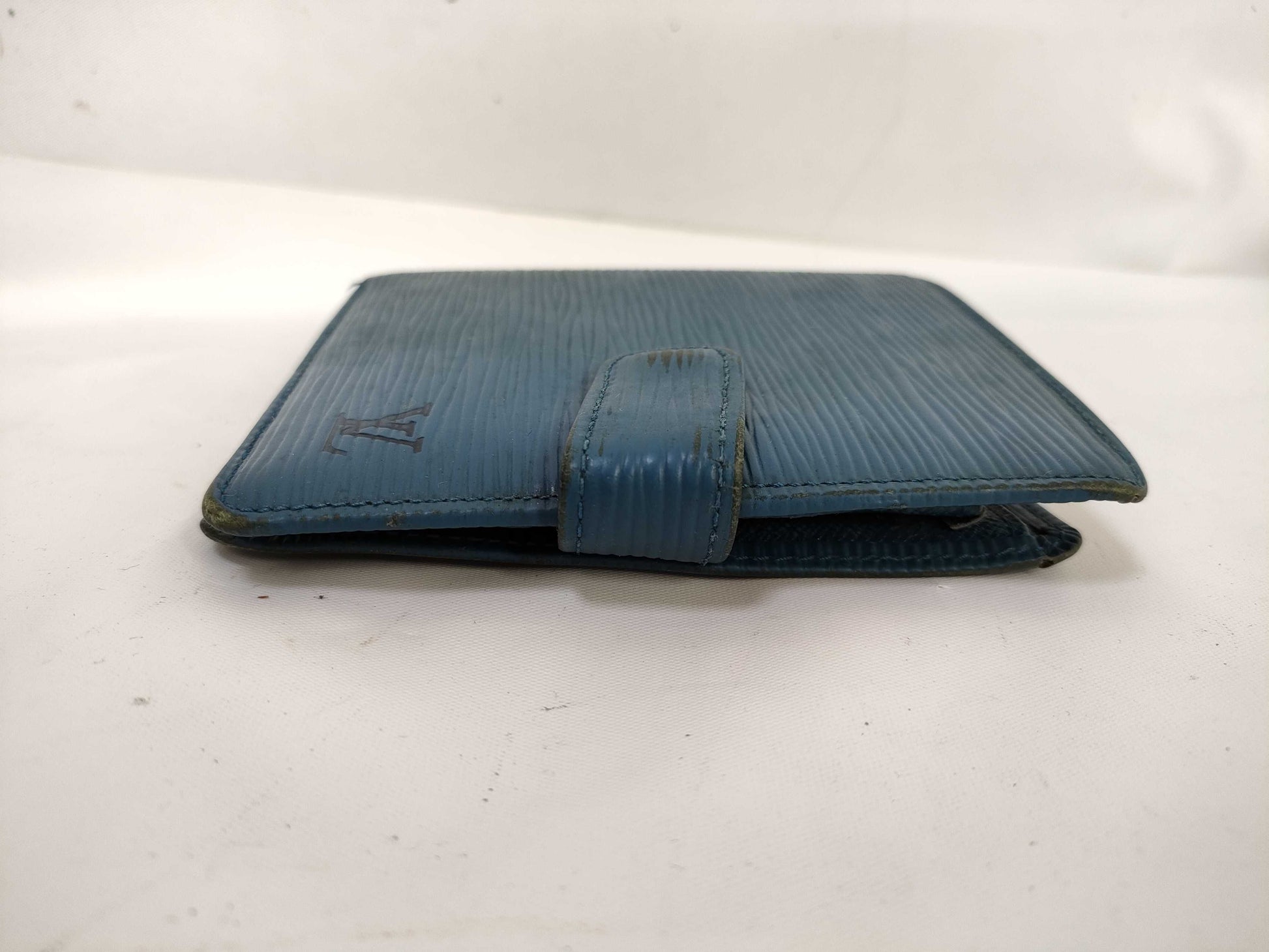 LOUIS VUITTON Epi Folding Wallet Blue Wallet