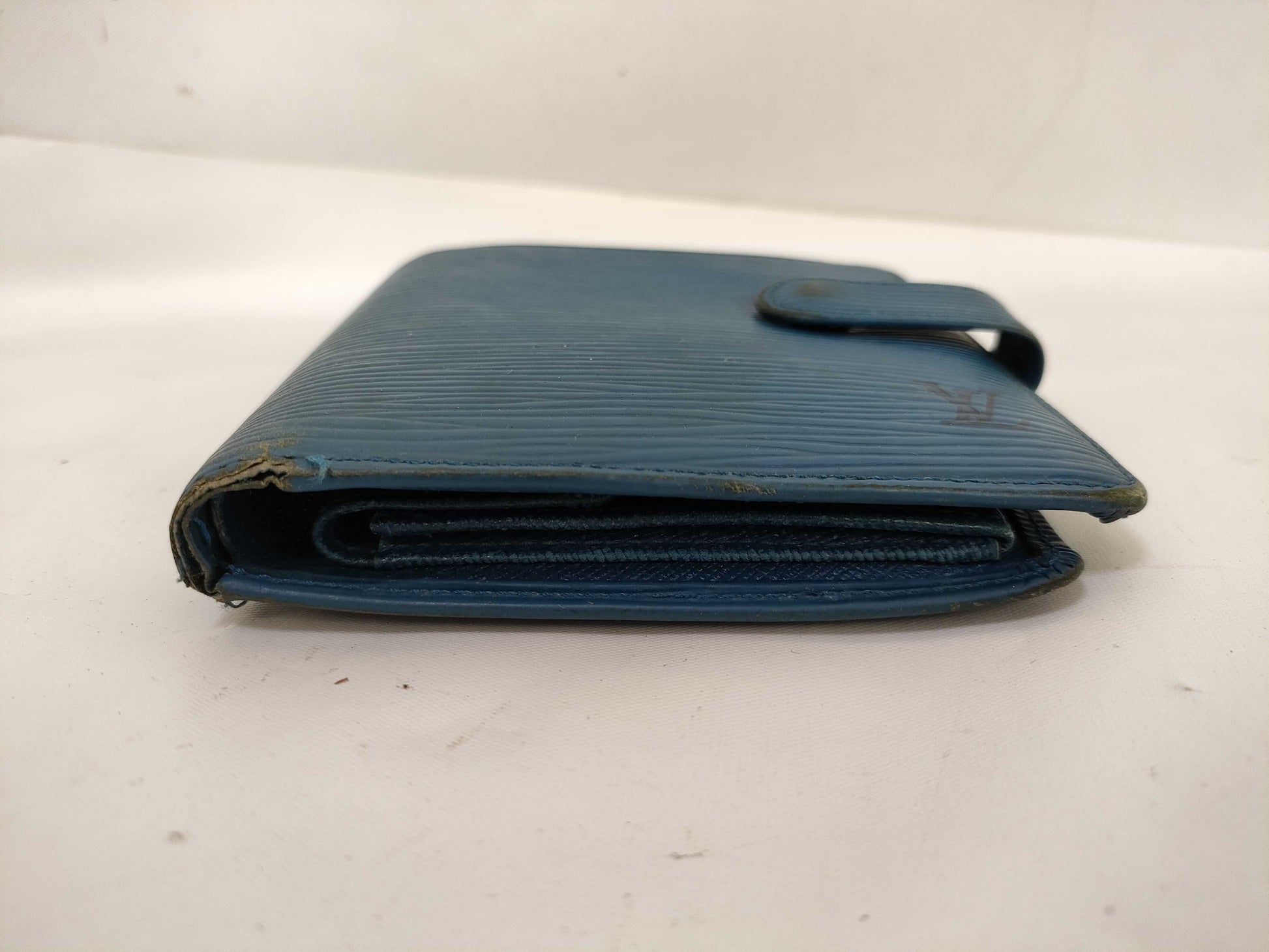 LOUIS VUITTON Epi Folding Wallet Blue Wallet