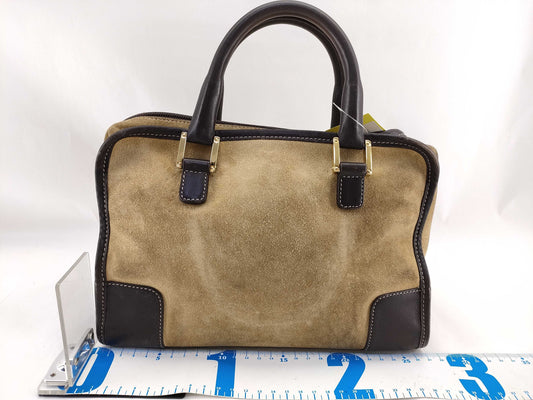 LOEWE Amazona 28 Suede Handbag