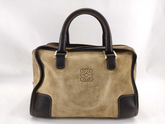 LOEWE Amazona 28 Suede Handbag