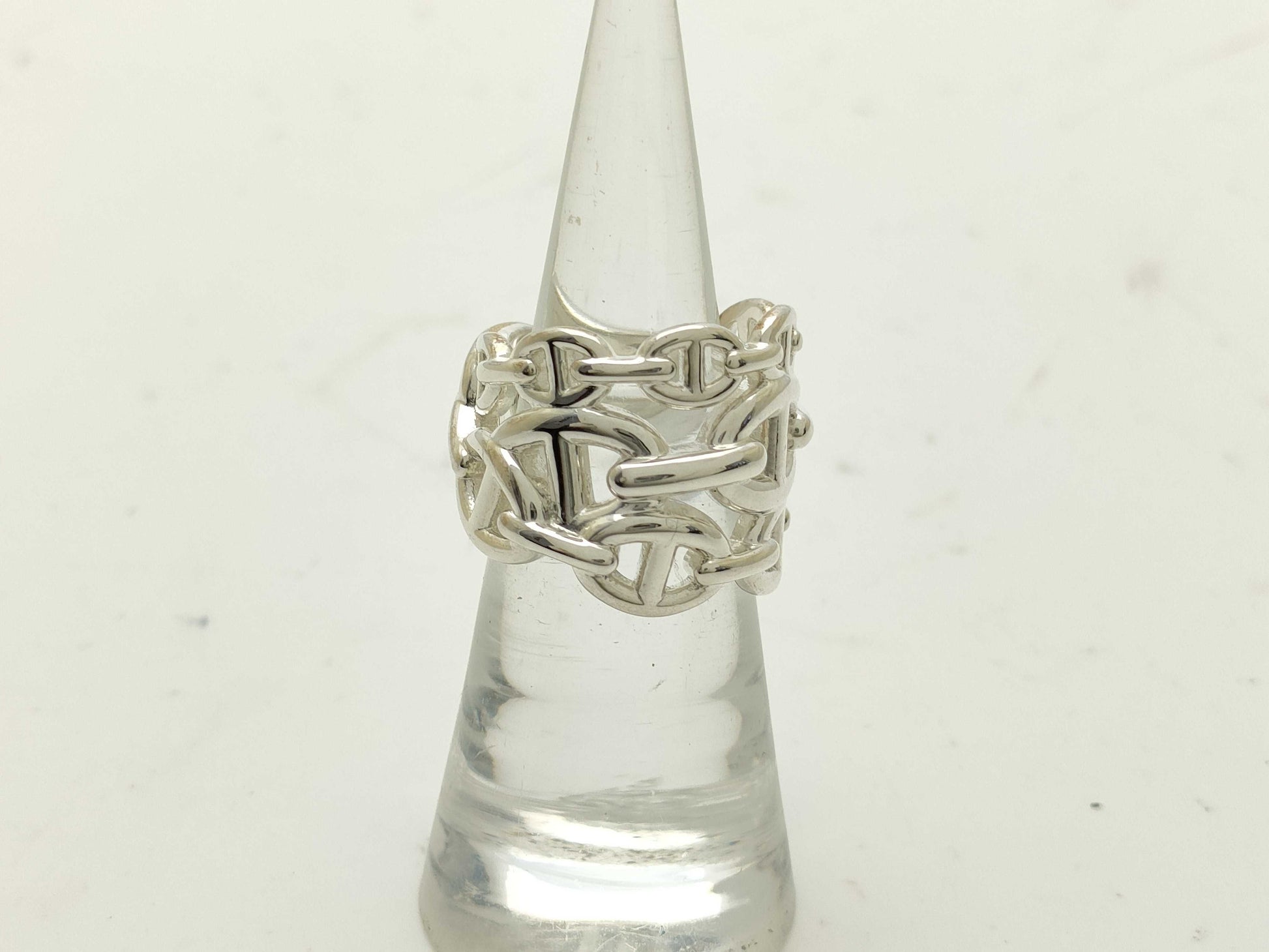 HERMES Chaine d'Ancre Anchaîne GM Ag925 with box Ring
