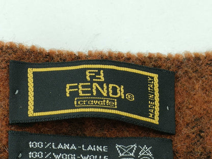 FENDI logo wool scarf