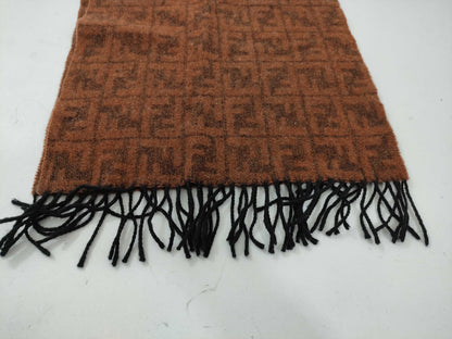 FENDI logo wool scarf