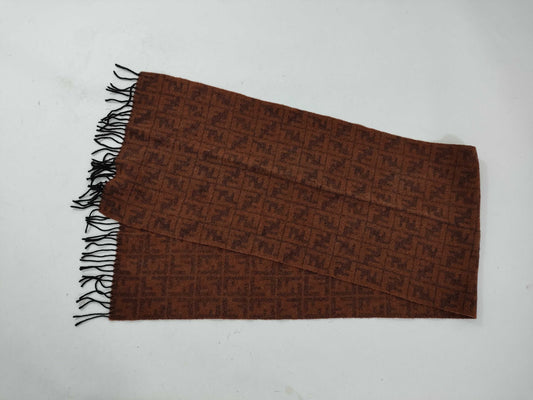 FENDI logo wool scarf