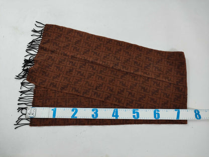 FENDI logo wool scarf
