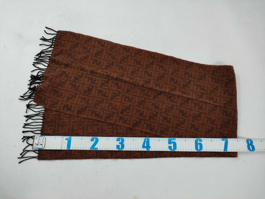 FENDI logo wool scarf