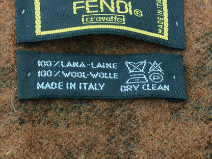 FENDI logo wool scarf